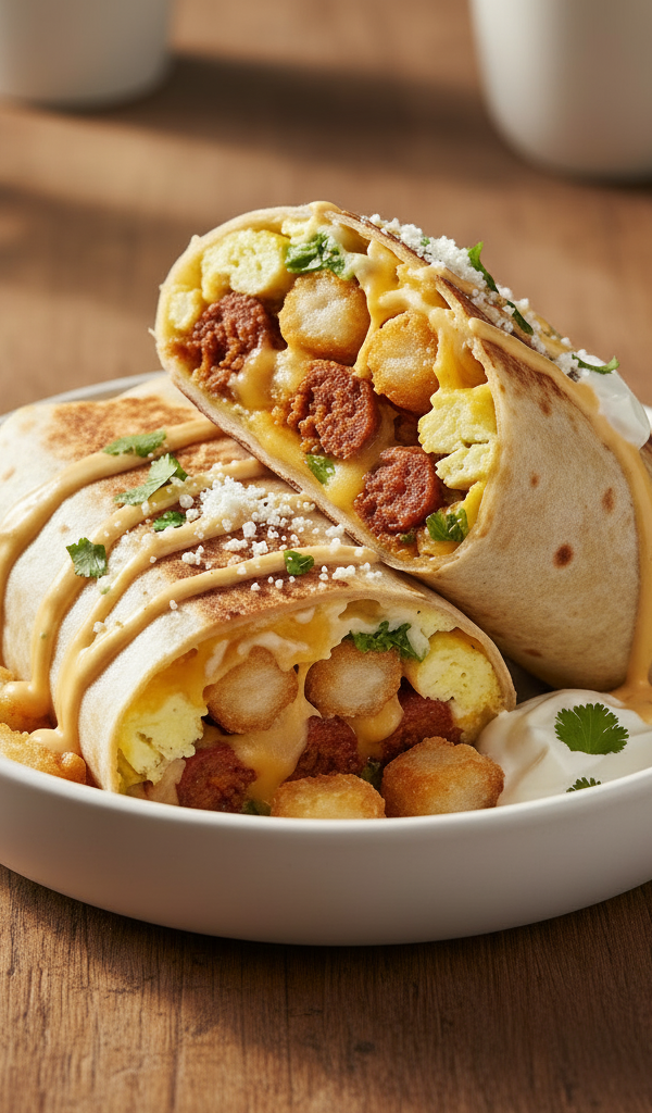 Cali breakfast burrito